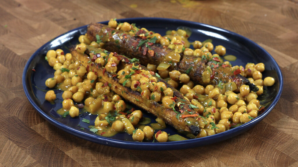 curry chickpea plantain boat picture pic 2 Original Flava