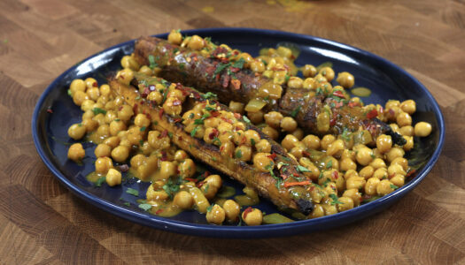 Curried Chickpea & Plantain boat