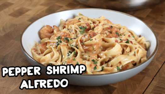 Pepper Shrimp Alfredo