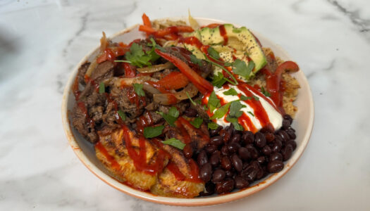 Pepper steak burrito bowl