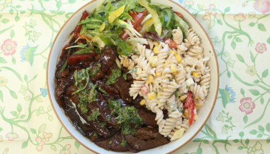 Pepper Steak Chimichurri Pasta Salad